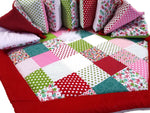 Atelier MiaMia Kuschel - coperta avventura box 6 angoli farfalle rosse punti 9