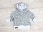 Kapuzenpullover Baby Kind ab 44-122 kurz oder langarm Anker weis 276 von Atelier MiaMia