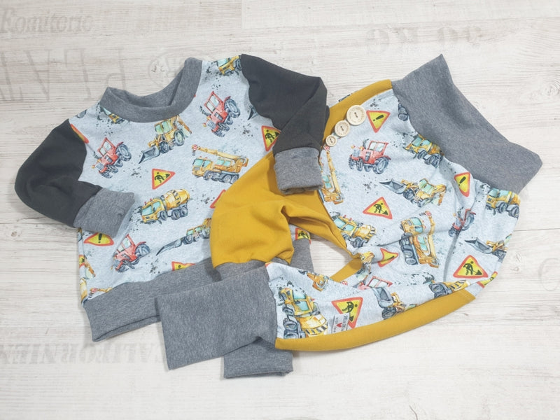 Atelier MiaMia - Felpa con cappuccio Pullover Bagger 281 Baby Bambino da 44-122 manica corta o lunga Designer Limited !!