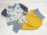 Atelier MiaMia - Felpa con cappuccio Pullover Bagger 281 Baby Bambino da 44-122 manica corta o lunga Designer Limited !!