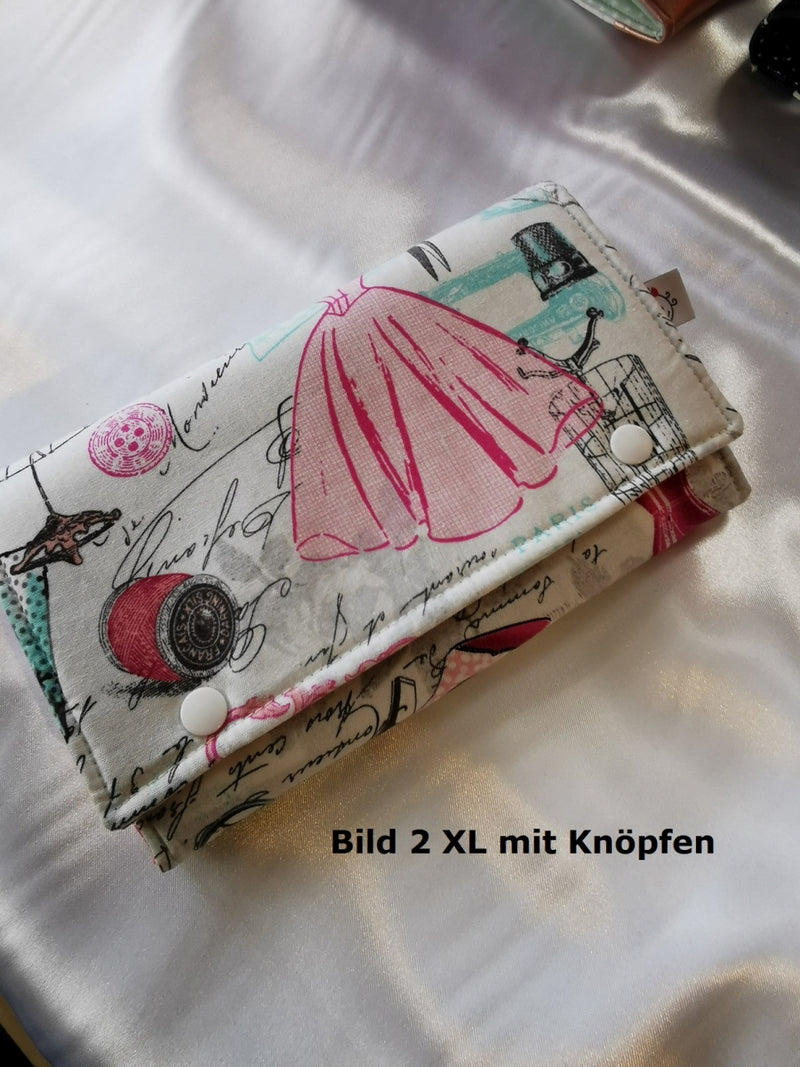 Geldbörse XL mit Knöpfen Retro Atelier Näherei SOFORT VERFÜGBAR von Atelier MiaMia