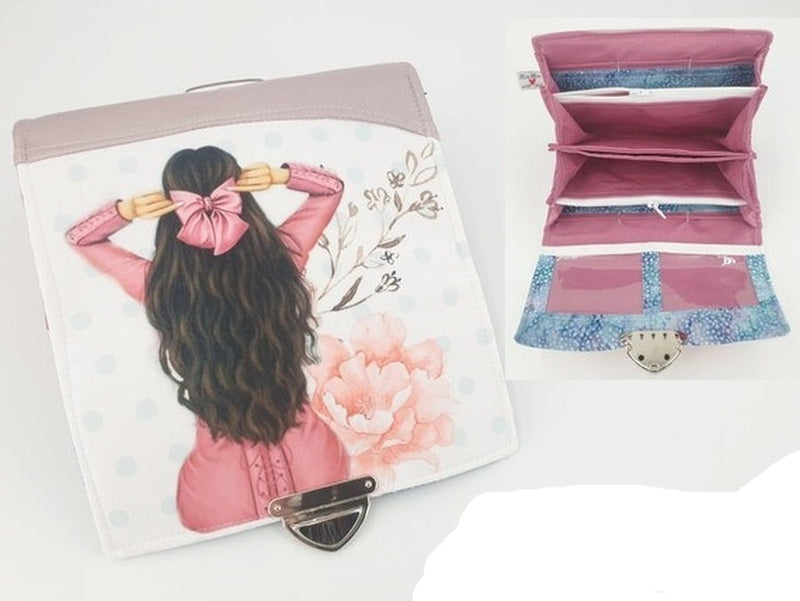 Geldbörse XL mit Knöpfen Rosa Mädchen Teilleder SOFORT VERFÜGBAR von Atelier MiaMia
