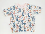 Atelier MiaMia - maglione con cappuccio fiori retrò 309 bambino bambino da 44-122 manica corta o lunga designer limitato !!