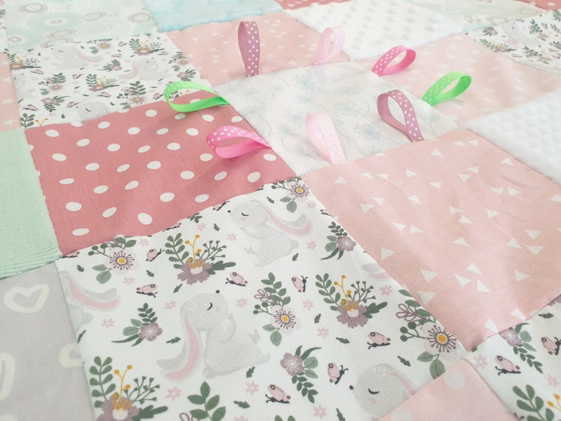 Atelier MiaMia experience blanket CVI blanket new elements, rabbits stars-red-purple, dots, ED201 