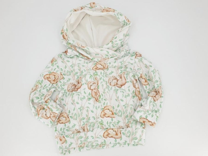 Atelier MiaMia - Hoodie baby child from 50-140 short or long sleeve sloth 301
