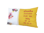 Atelier MiaMia birth pillow - name pillow with embroidery - panel - photo