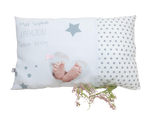 Atelier MiaMia birth pillow - name pillow with embroidery and panel or photo