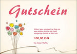 Shop Gutschein 100 EUR 3 Designs mit Umschlag von Atelier MiaMia