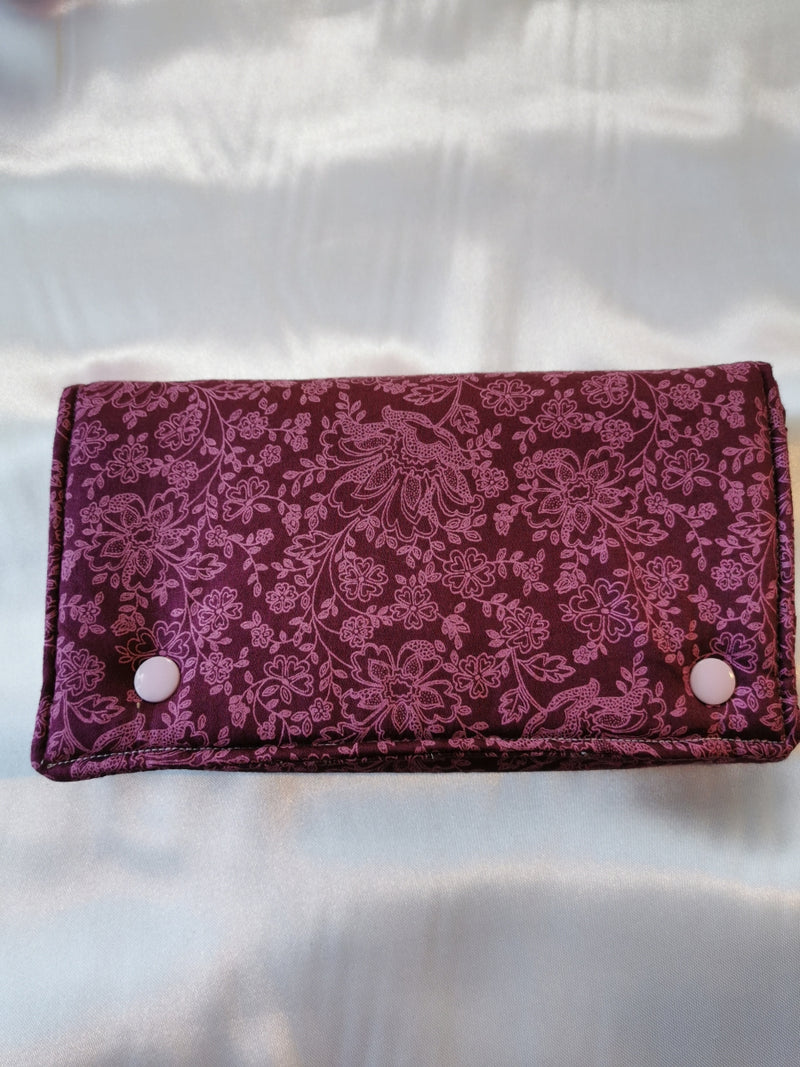Atelier MiaMia purse XL with buttons antique rose floral pattern AVAILABLE IMMEDIATELY