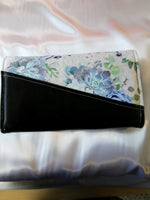 Atelier MiaMia wallet XL with buckle faux leather black flower pattern AVAILABLE NOW