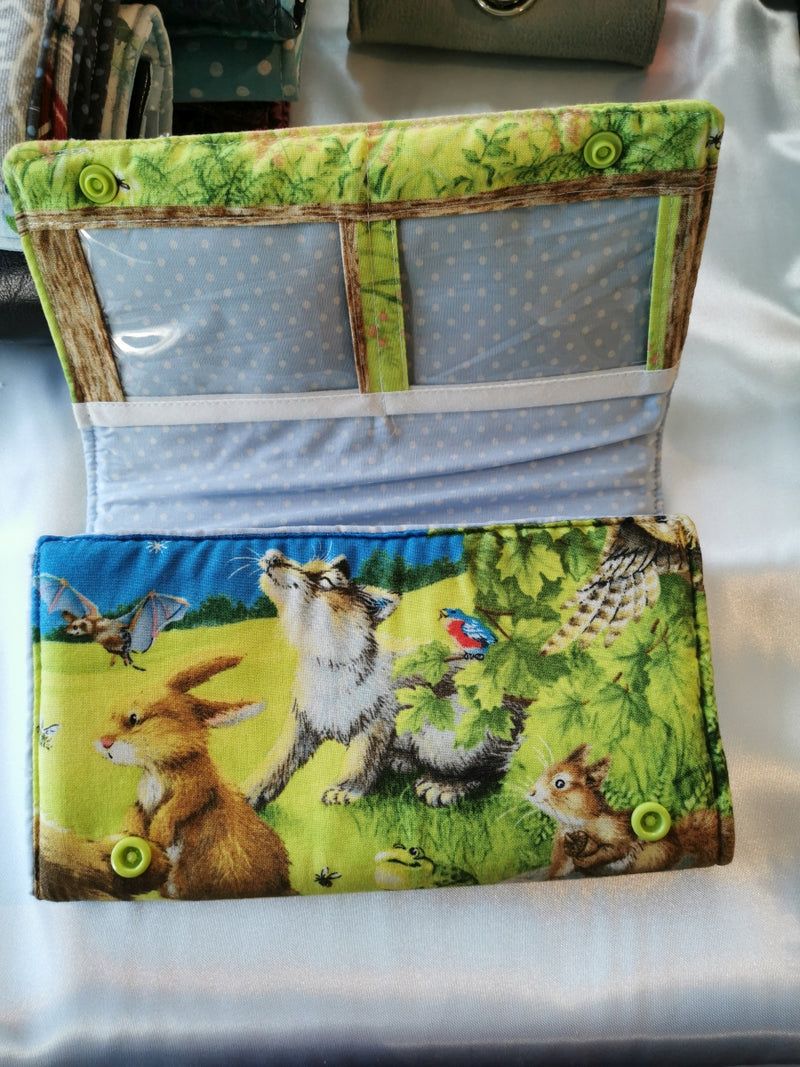 Atelier MiaMia borsa xl con bottoni lupo animali della foresta DISPONIBILE IMMEDIATAMENTE