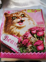Atelier MiaMia purse xl with buttons mitze cat with roses AVAILABLE IMMEDIATELY