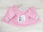 Atelier MiaMia - hooded jacket baby child size 50-140 coarse knit jacket limited !! Chunky knit dandelion pink J18