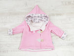 Atelier MiaMia - hooded jacket baby child size 50-140 coarse knit jacket limited !! Chunky knit dandelion pink J18