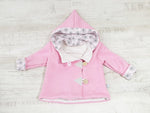 Atelier MiaMia - giacca con cappuccio bambino bambino taglia 50-140 giacca a maglia grossa limitata !! Maglia grossa tarassaco rosa J18