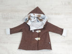 Walk - Kaputzenjacke Baby Kind Größe 50-140 Jacke Limitiert !! Walk -Jacke Braun Klexe Bunt J26 von Atelier MiaMia