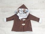 Atelier MiaMia - Walk - hooded jacket baby child size 50-140 jacket limited !! Walk jacket brown Klexe colorful J26
