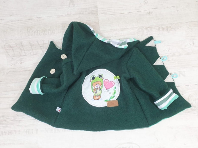 Walk - Kaputzenjacke Baby Kind Größe 50-140 Jacke Limitiert !! Walk -Jacke Dunkelgrau Pilot J30 von Atelier MiaMia