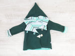 Atelier MiaMia - Walk - giacca con cappuccio bambino bambino taglia 50-140 giacca limitata !! Giacca da passeggio grigio scuro pilota J30