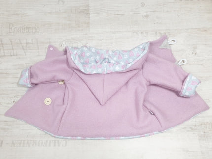 Walk - Kaputzenjacke Baby Kind Größe 50-140 Jacke Limitiert !! Walk -Jacke Rosa Blumen J31 von Atelier MiaMia