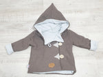 Walk - Kaputzenjacke Baby Kind Größe 50-140 Jacke Limitiert !! Walk -Jacke Grau - Schlamm J33 von Atelier MiaMia