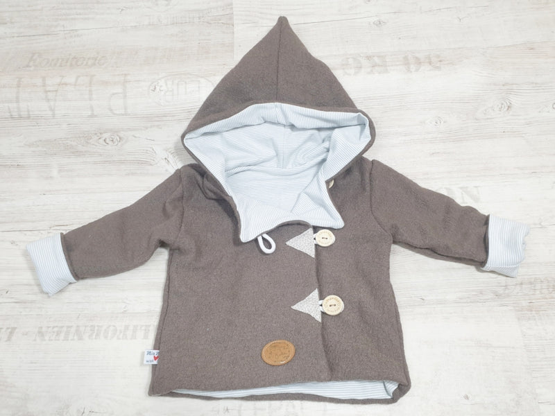 Atelier MiaMia - Walk - giacca con cappuccio bambino bambino taglia 50-140 giacca limitata !! Giacca Walk Grigio - Fango J33