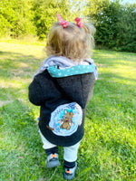 Walk - Kaputzenjacke Baby Kind Größe 50-140 Jacke Limitiert !! Walk -Jacke Dunkelgrau Fledermaus J34 von Atelier MiaMia