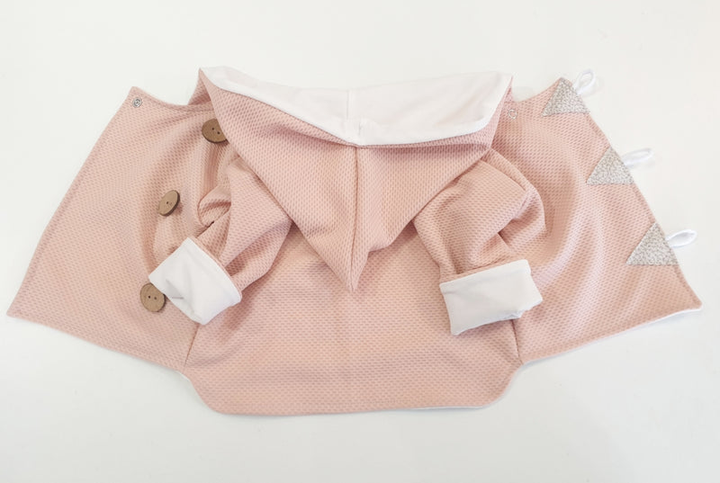 Atelier MiaMia - Hooded Jacket Baby Child Size 50-140 Designer Jacket Limited !! Waffle nude 49