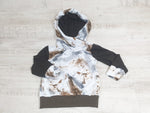 Atelier MiaMia - Hoodie baby child from 44-122 short or long sleeve Abstract Klexe 273