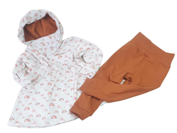 Baby und Kinder Leggins Rostrot Orange Größe 50-116 von Atelier MiaMia