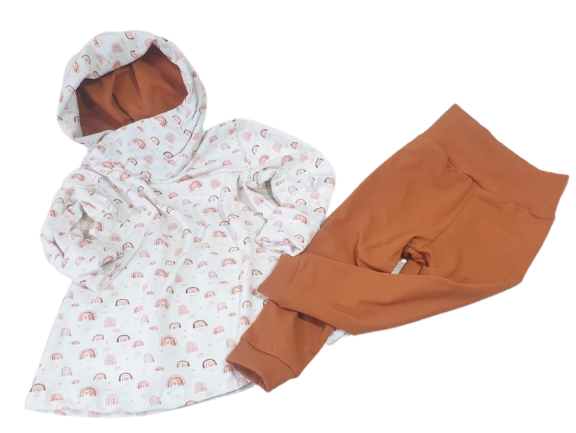 Atelier MiaMia leggings per neonati e bambini rosso ruggine arancione taglia 50-116
