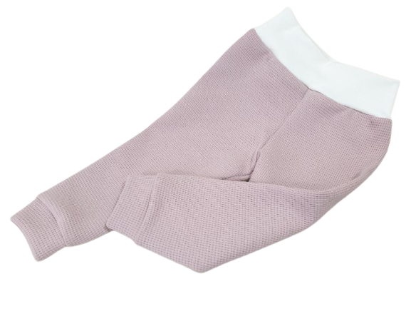 Atelier MiaMia leggings per neonati e bambini in jersey waffle rosa taglia 50-116