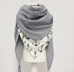 Atelier MiaMia - Jersey muslin scarf triangular scarf anchor // xxl 1