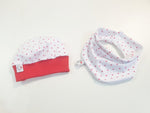 Beanie Set Mütze und Tuch Baby Kleine Herzen Nr.270 von Atelier MiaMia