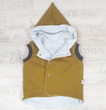 Atelier MiaMia - vest baby child size 50-140 sweat mustard