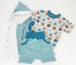 Atelier MiaMia - vest baby child size 50-140 Sweat aqua