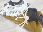 Weste Baby Kind Größe 50-140 Sweat senf von Atelier MiaMia