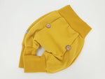 Atelier MiaMia Cool bloomers or baby set button pants waffle jersey mustard yellow 116