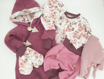 Coole Pumphose oder Babyset Knopfhose Waffeljersey beere 117 von Atelier MiaMia