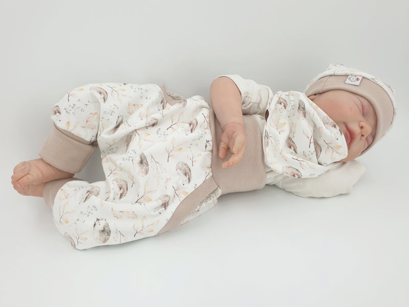 Atelier MiaMia Cool bloomers or baby set short and long hedgehog 108