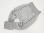 Atelier MiaMia Cool mutandoni o pantaloni con bottoni baby set waffle jersey grigio screziato115