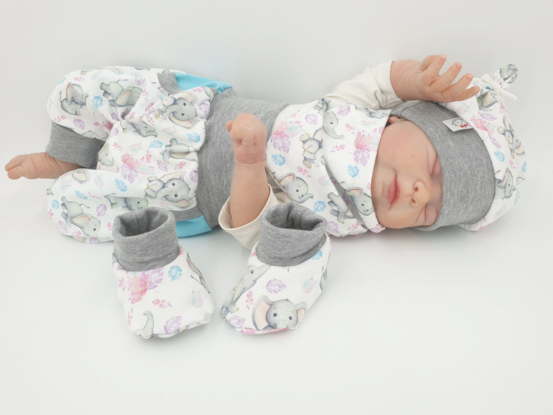 Coole Pumphose oder Babyset kurz und lang Elefanten 109 von Atelier MiaMia