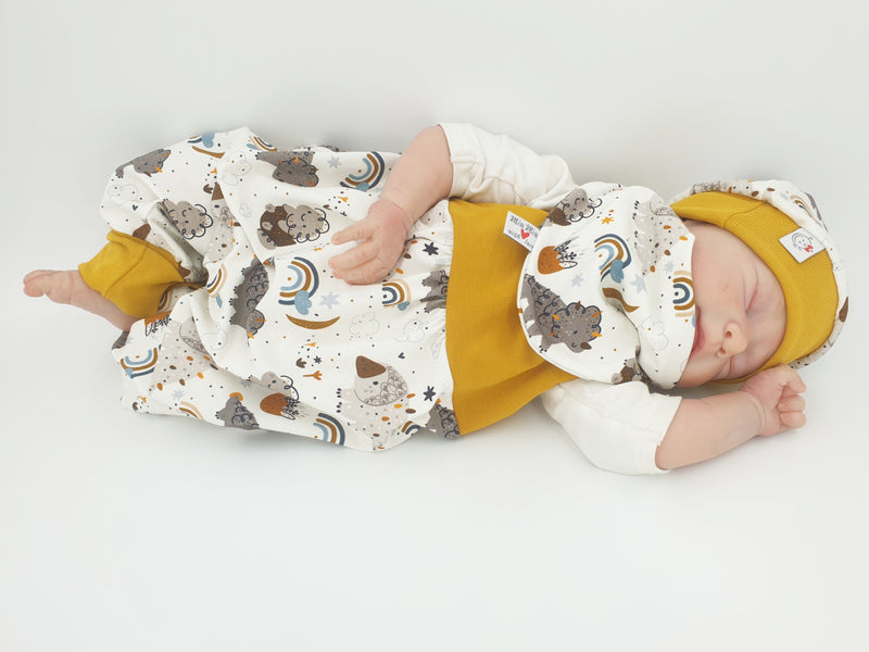 Atelier MiaMia tutina con bretelle corta e lunga anche come Baby Set Dinos 23