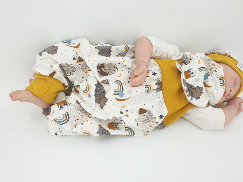 Atelier MiaMia tutina con bretelle corta e lunga anche come Baby Set Dinos 23