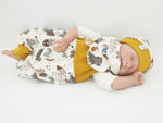 Latzstrampler kurz und lang auch als Baby Set Dinos 23 von Atelier MiaMia