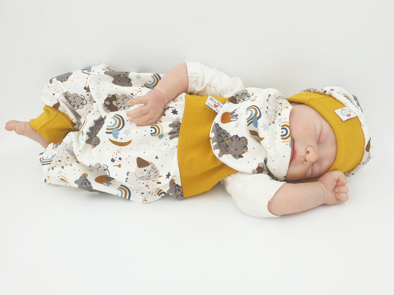 Atelier MiaMia tutina con bretelle corta e lunga anche come Baby Set Dinos 23