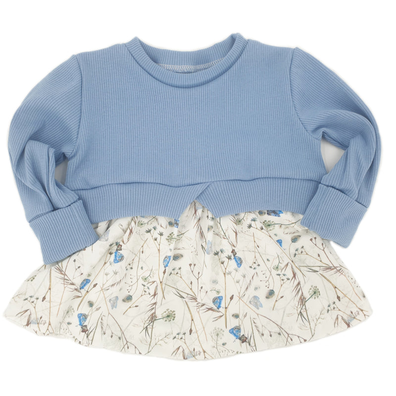 Girly Sweater Baby Kind Größe 56-140 Designer Limitiert Gräser Schmetterling 1 von Atelier MiaMia