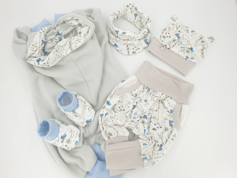 Atelier MiaMia - mutandoni o set bambino da 50-92 pantaloni per bambini firmati erba farfalla