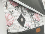 Handtasche Leder Rosen Schlüssel Streifen von Atelier MiaMia