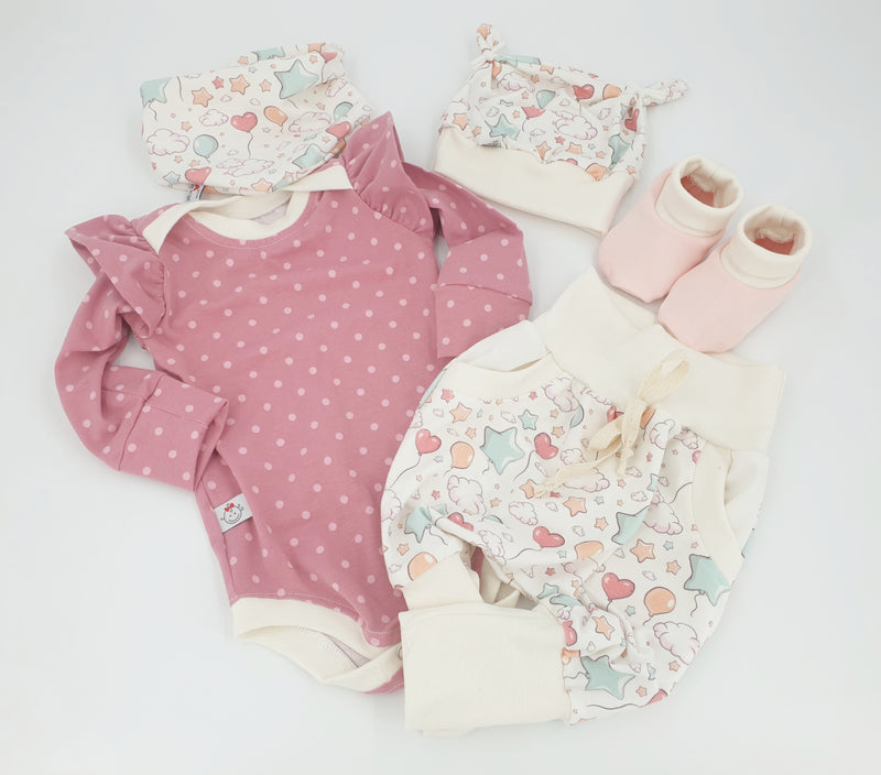 Atelier MiaMia body with short and long sleeves, also available as a baby set